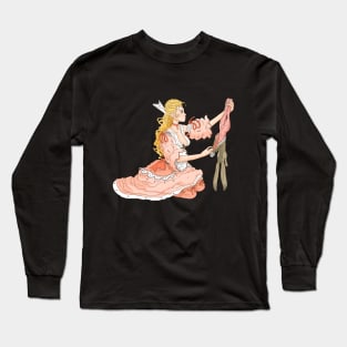 pastel pink girl skinning a rabbit. Long Sleeve T-Shirt